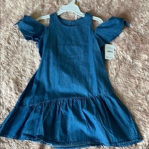 Brand New Denim Cold-Shoulder Dress w/Bloomers